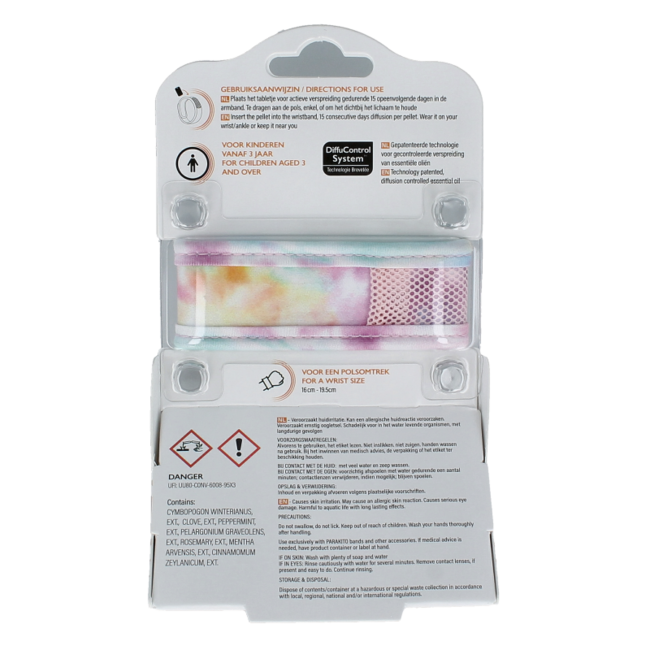 Bracelet anti-moustiques junior tie-dye 1 pièce