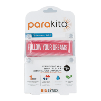 Parakito Adult anti-mosquito wristband fuchsia 1 piece