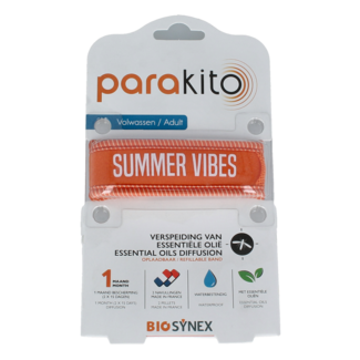 Parakito Pulsera antimosquitos adultos naranja 1 unidad