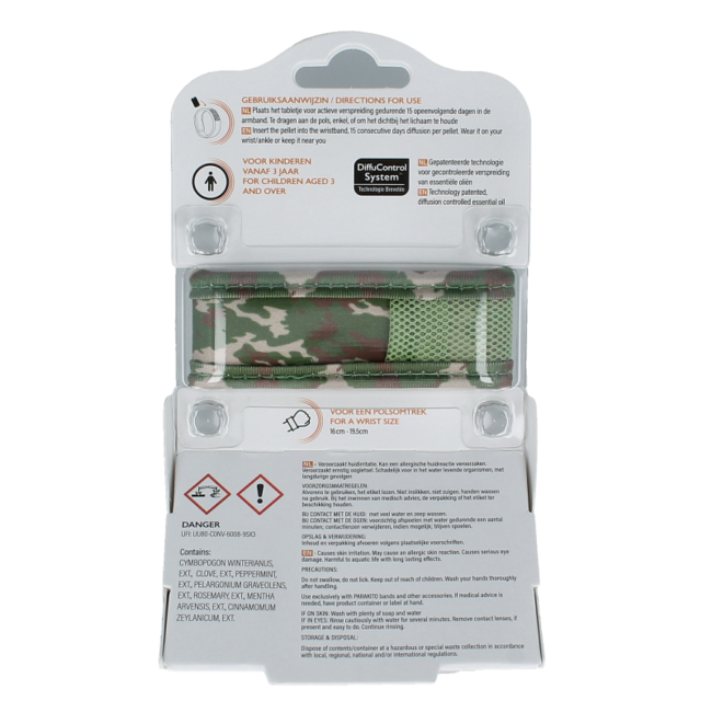 Bracelet anti-moustiques junior camouflage 1 pièce