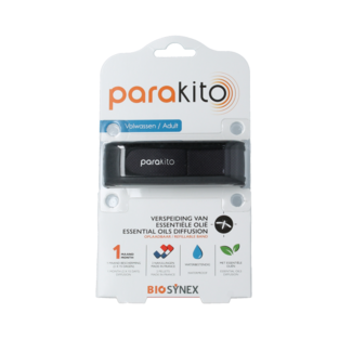 Parakito Bracelet anti-moustiques adultes noir 1 pièce
