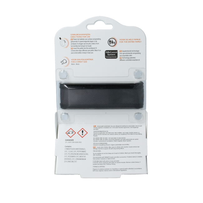 Anti-Mücken-Armband für Erwachsene, Schwarz, 1 Stück