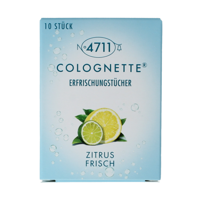 Lingettes rafraîchissantes au citron 4711 Colognettes, 10 pièces
