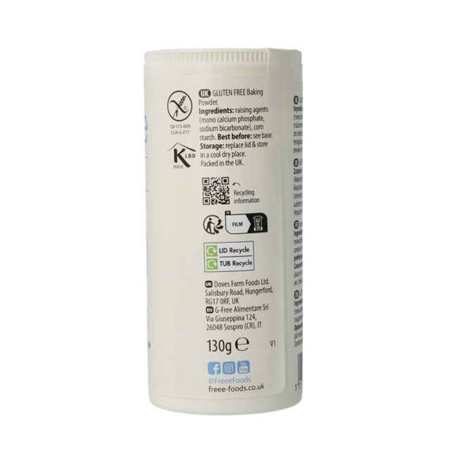 Levure chimique sans gluten 130 g