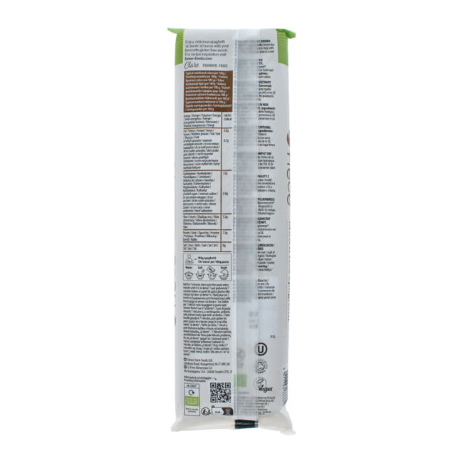 Espaguetis de arroz integral sin gluten bio 500 gramos
