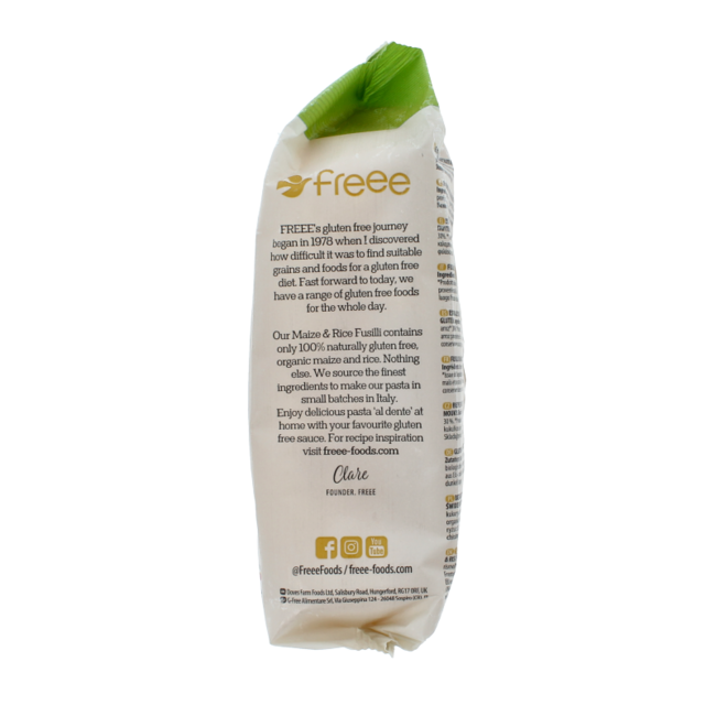 Gluten-free maize-rice fusilli organic 500 Gram