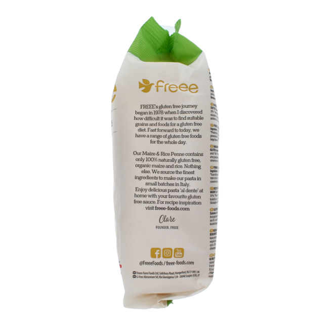 Glutenfreie Mais-Reis Penne Bio 500 Gramm