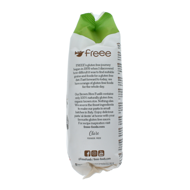 Organic gluten-free brown rice fusilli 500g