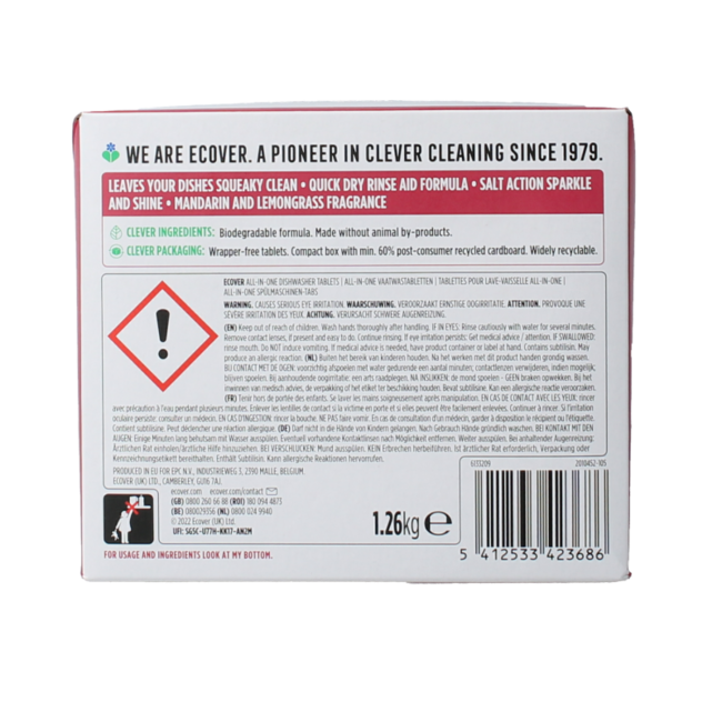 Dishwasher tablets all-in-one 72 pieces