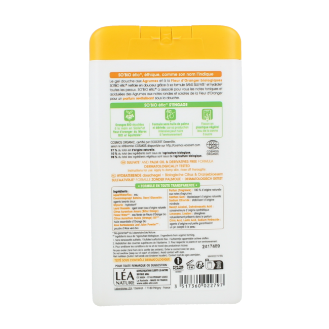 Showergel citroen orange blossom 450 Milliliter