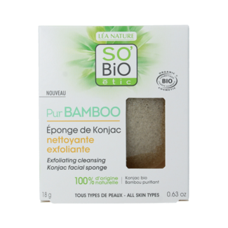 So Bio Etic Éponge Konjac au bambou 1 pièce