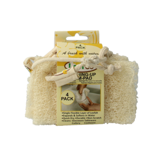 Loofco Reinigungsschwamm Luffa dünn Bio 4 Stück