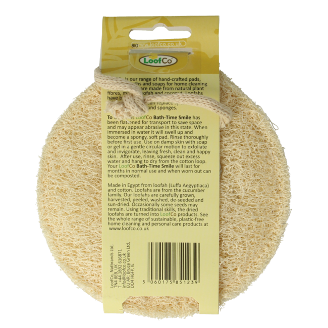 Esponja de ducha y baño smiley bio 1 unidad