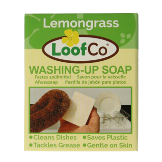 Loofco Jabón lavavajillas sin aceite de palma hierba limón bio 1 unidad