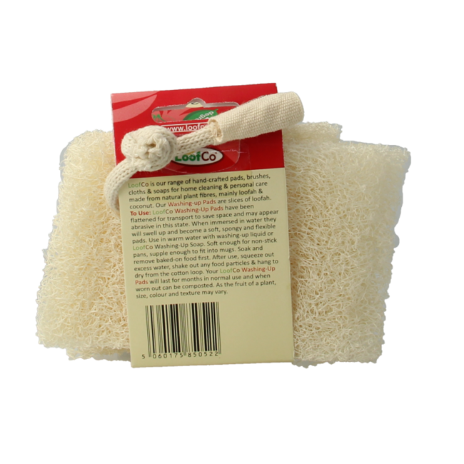 Washing-up sponge loofah organic 2 pieces