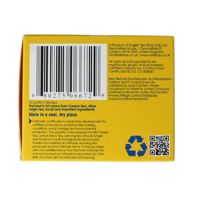 Organic iced tea selection 20 bags