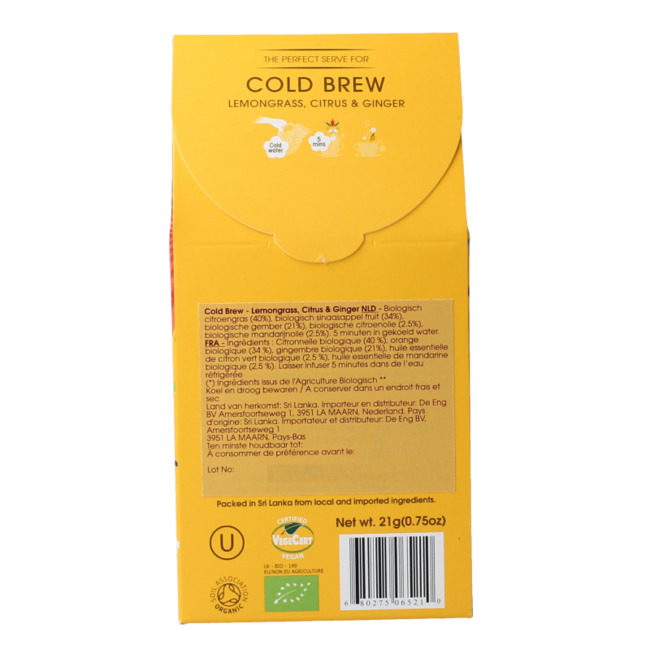 Lemongrass citrus & ginger bio 7 Zakjes