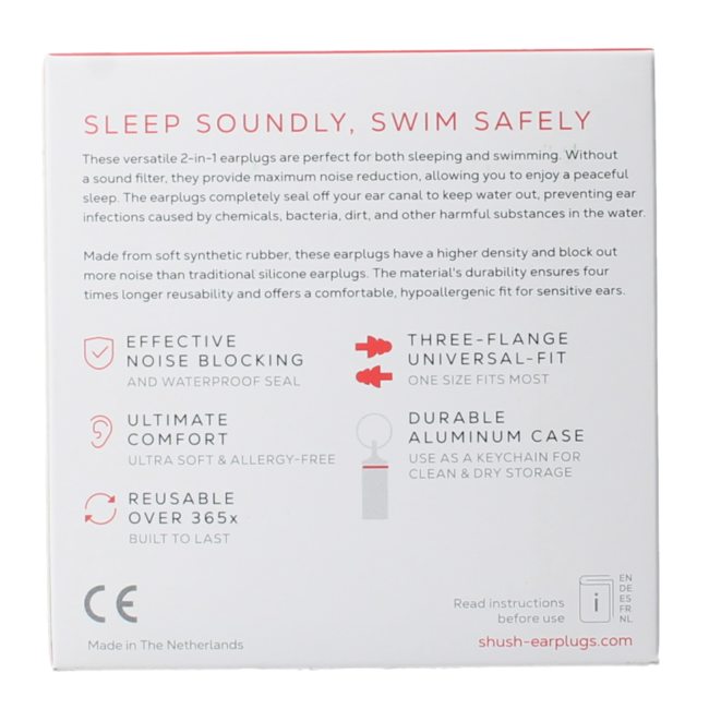 Bouchons d'oreilles pour le sommeil et la natation, 1 paire