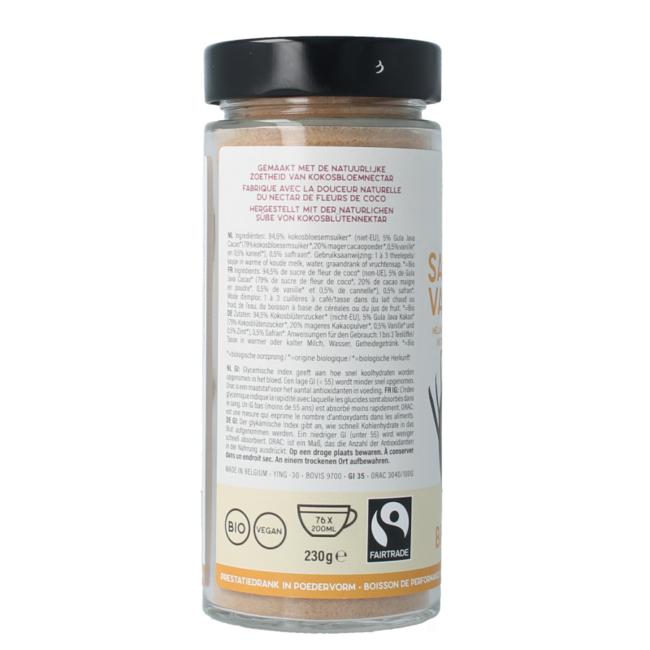 Gula java zafferano & vaniglia bio 230 grammi