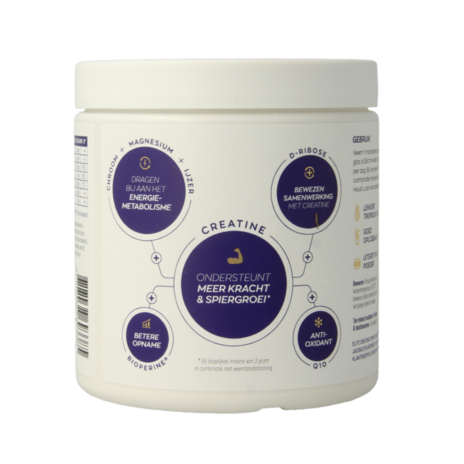 Elite Creatine Complex D-Ribosa, Q10 y Magn Tropic 315 gramos