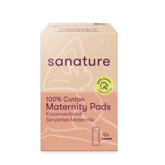 Sanature Compresas de maternidad 100% algodón 12 unidades