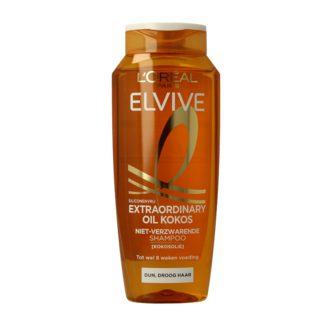 Elvive Shampoo fijne kokosolie 250 Milliliter