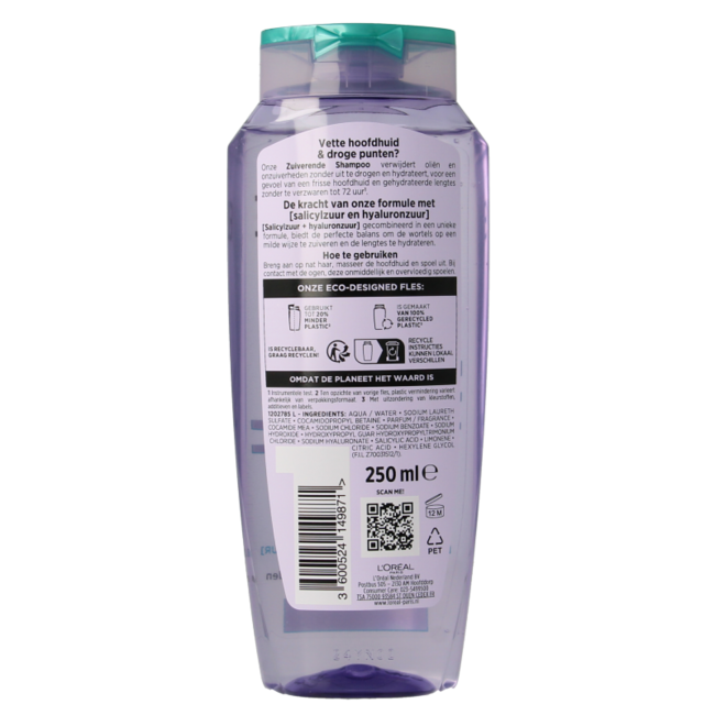 Shampooing hyaluron pure 250 millilitres