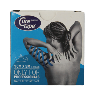 Cure Tape Bande de kinésiologie bleue 1 cm x 5 m - 5 pièces