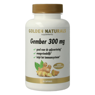 Golden Naturals Imbir 300 mg 90 Kapsułek Wegetariańskich
