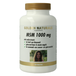 Golden Naturals MSM (zink & bioperine) 120 Tabletten