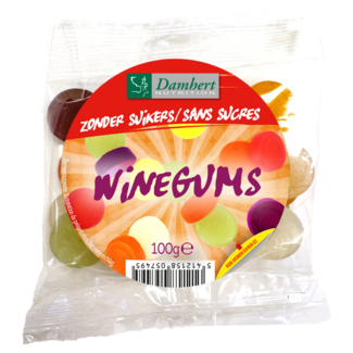 Damhert Winegums Senza Zucchero 100 Grammi