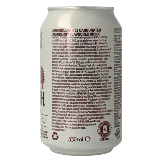 Cranberry Frizzante Bio 330 Millilitri