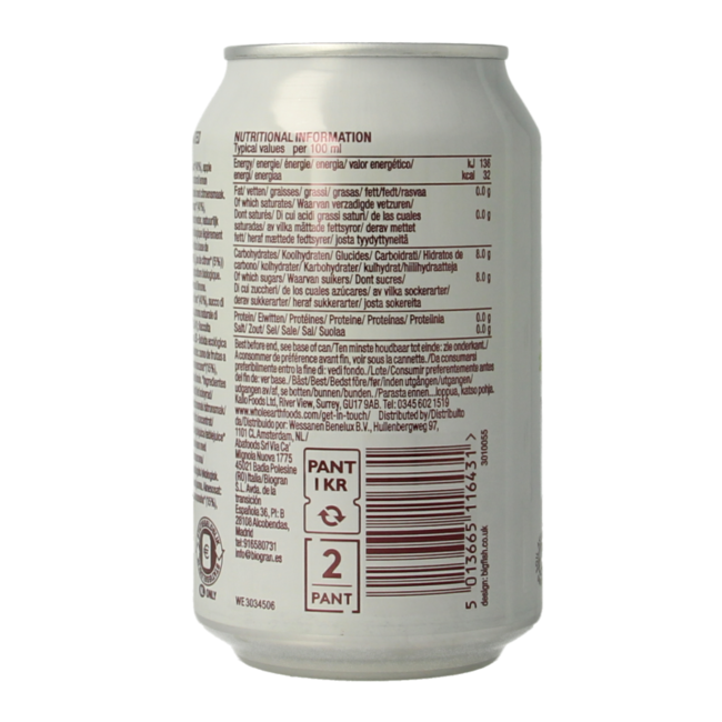 Limonata frizzante biologica 330 Millilitri