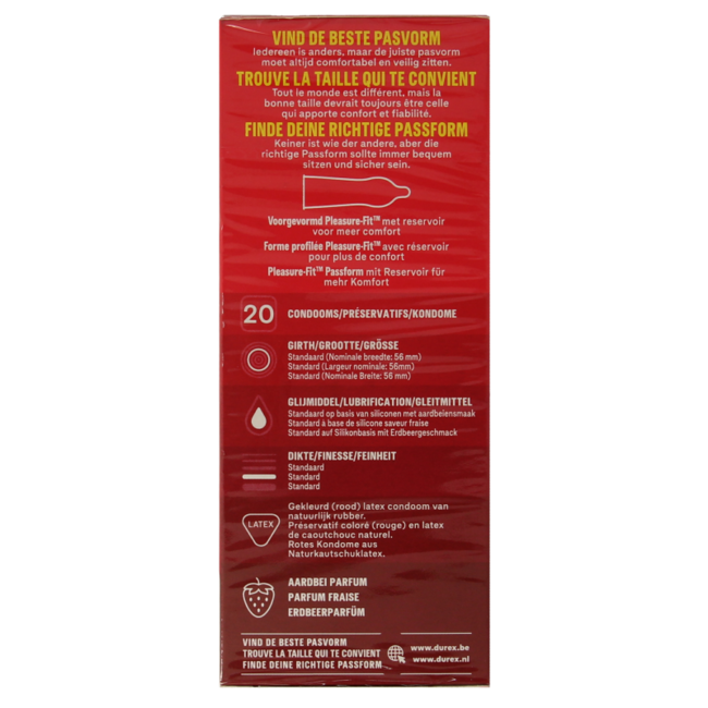 Sexy strawberry condoms 20 pack