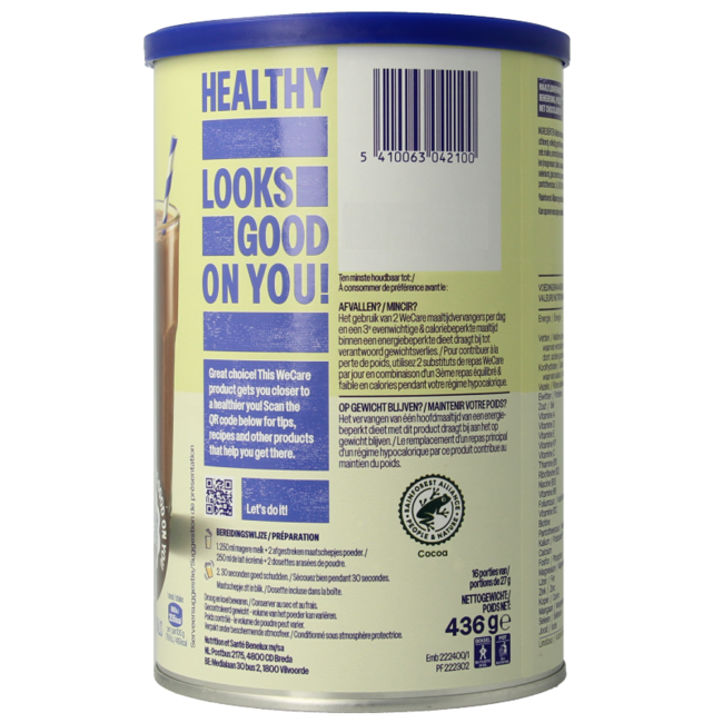 Meal replacement shake chocolate 436 Gram