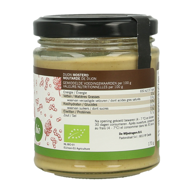 Mosterd Dijon bio 170 Gram