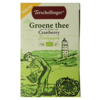 Terschellinger Organic Green Tea Cranberry 18 Bags