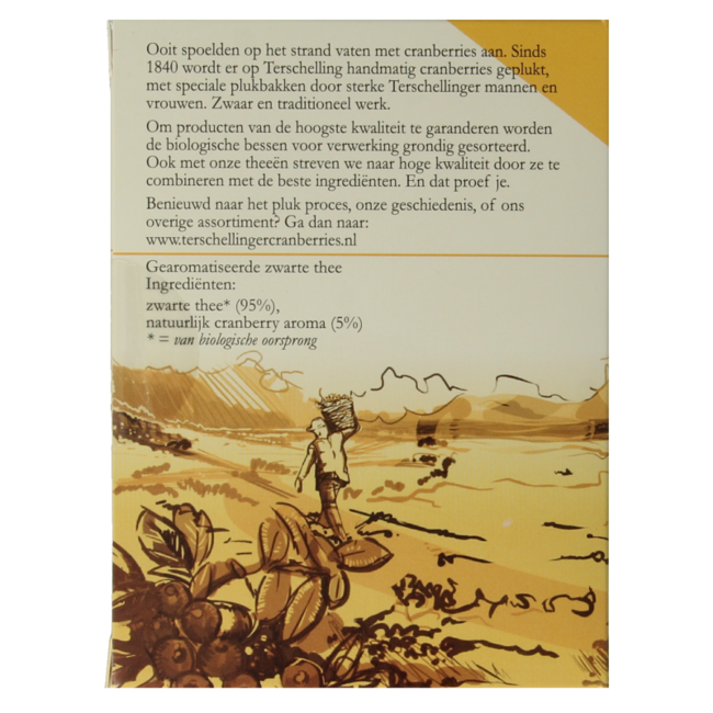 Té negro de arándano rojo ecológico 18 Bolsitas