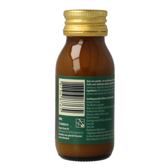 Ginger fruit juice afterparty shot 60ml