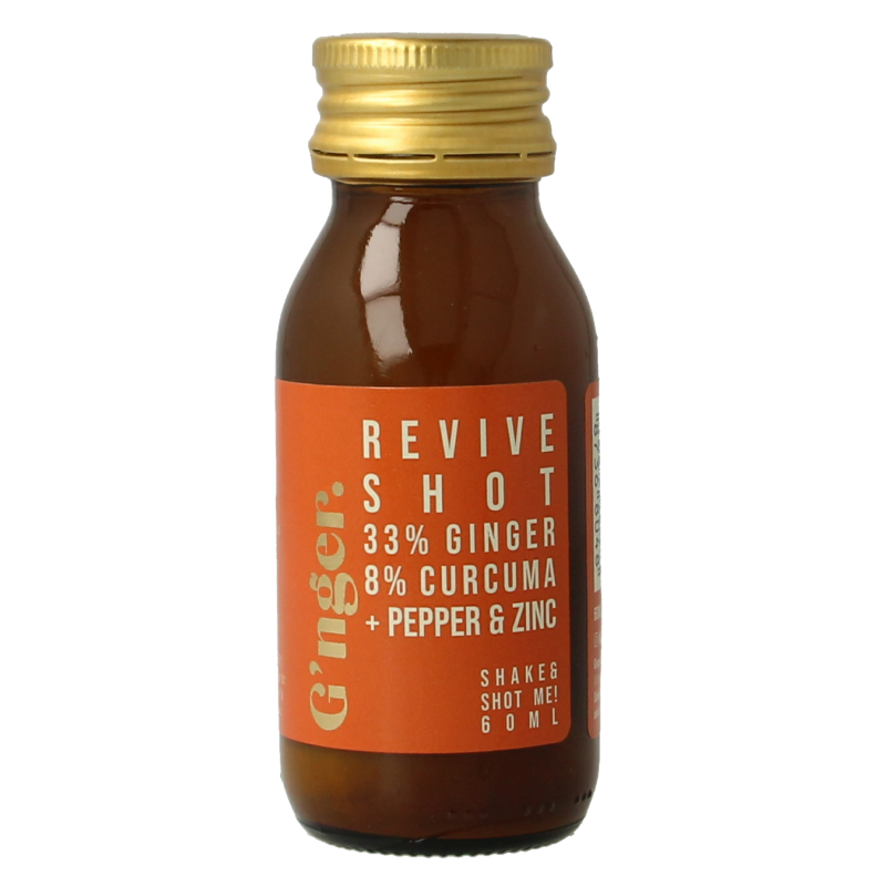 G'nger Shot Zenzero Succo di Frutta Curcuma Rivitalizzante 60 Millilitri