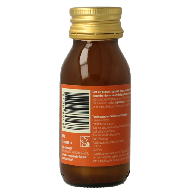 Shot gingembre jus de fruits curcuma revive 60 ml