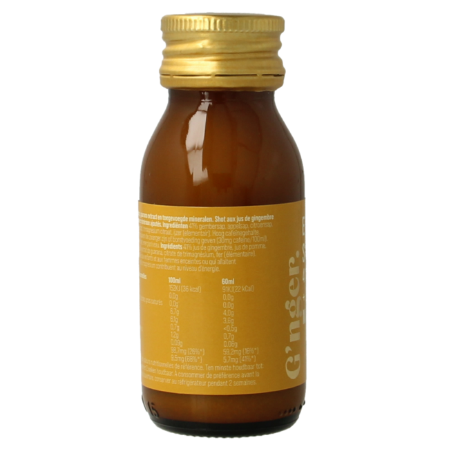Shot Ingwer Fruchtsaft Guarana Energy 60 Milliliter