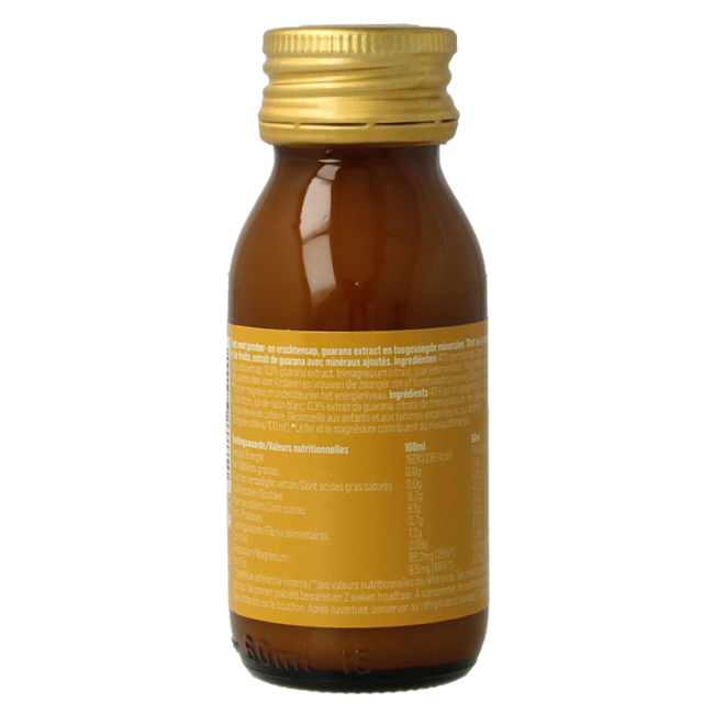 Ginger fruit juice shot guarana energy 60ml