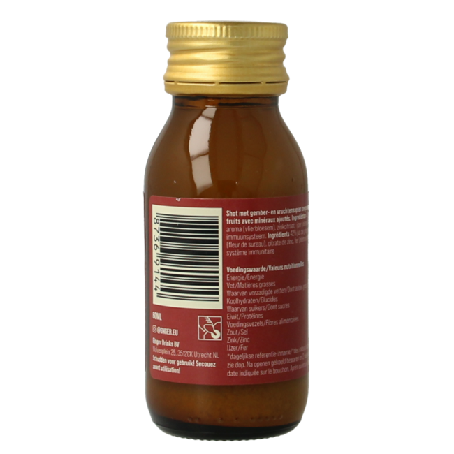 Shot de zumo de jengibre immunity 60 mililitros