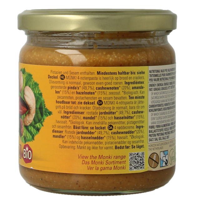 Purée de 4 noix bio 330 grammes