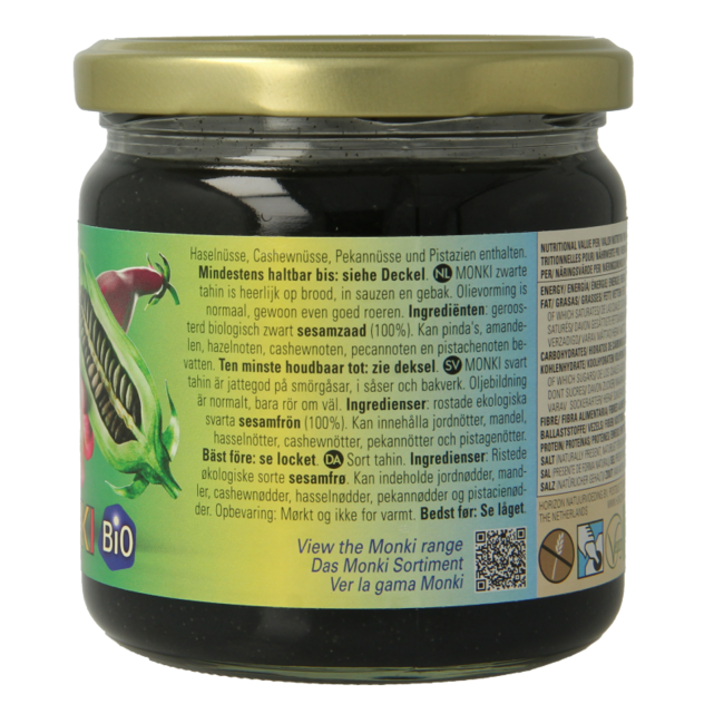 Organic black tahini 330g
