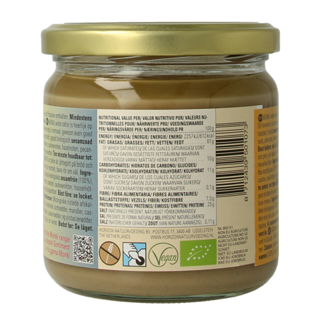 Tahin Bianco Biologico 330 Grammi