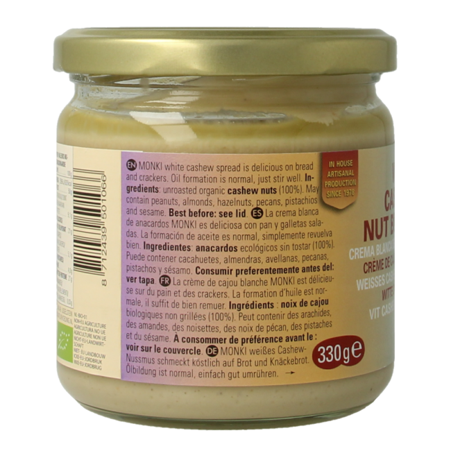 Witte cashewpasta bio 330 Gram