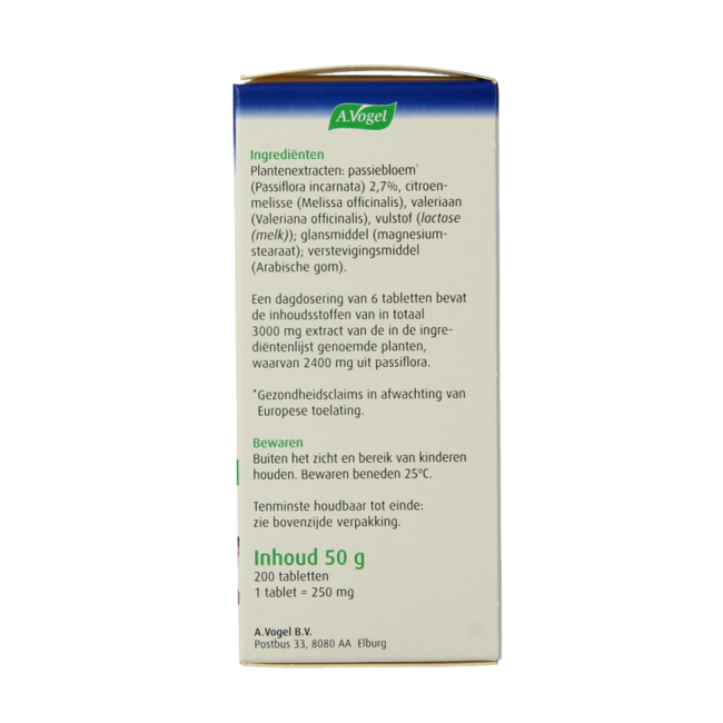 Passiflora rustgevende tabletten 200 Tabletten