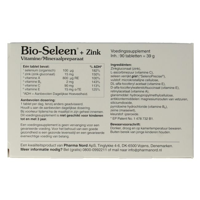 Bio Selenium & Zinc 90 Tablets